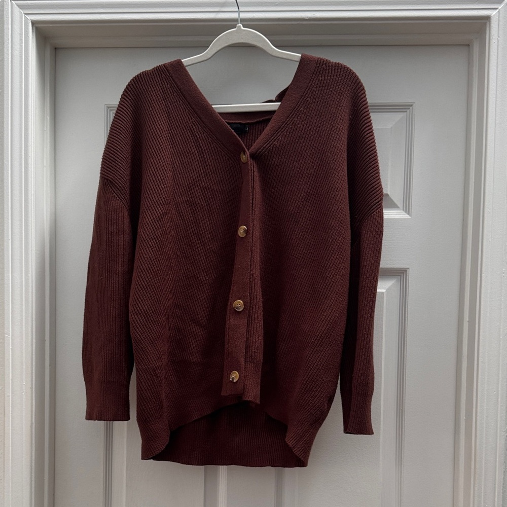 Amazon Women's Chocolate Cardigan Sweater - Picture 3 of 4
